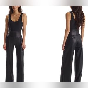 COMMANDO NEW WITH TAGS: Faux Leather Wide Leg Pants. Pockets.